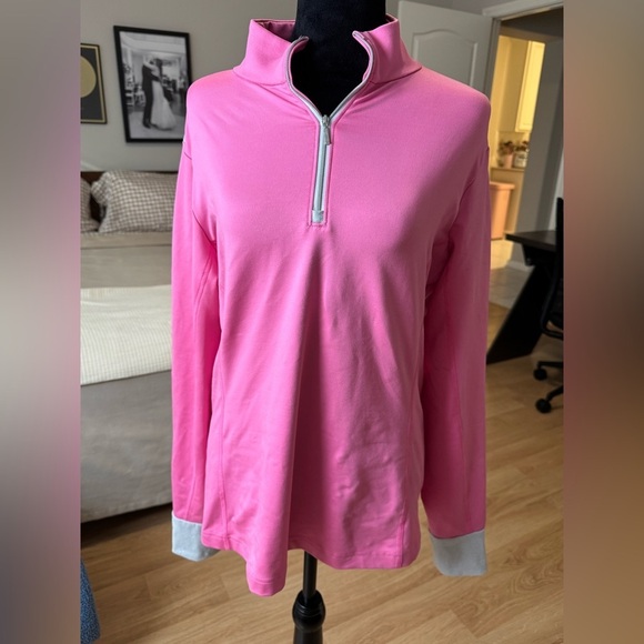 OBERMEYER RESORT 1/4 Zip Nari Pink Base Layer Pink Metallic Accent Size Large - Picture 1 of 8